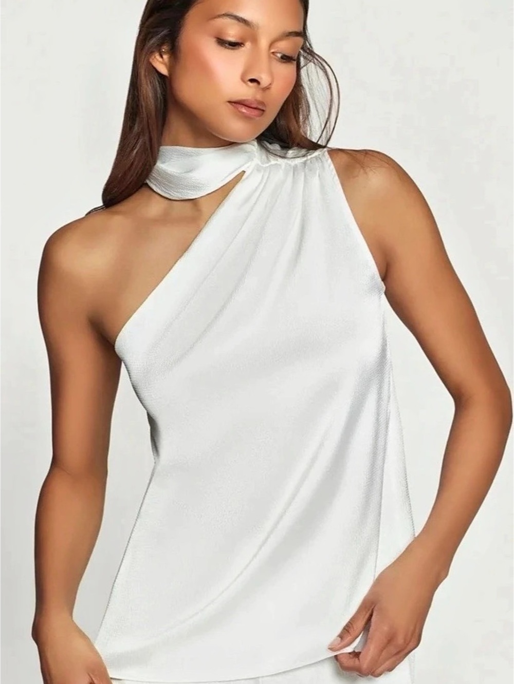 Shinestay Halter Neck Blouse in White Size Medium NWT